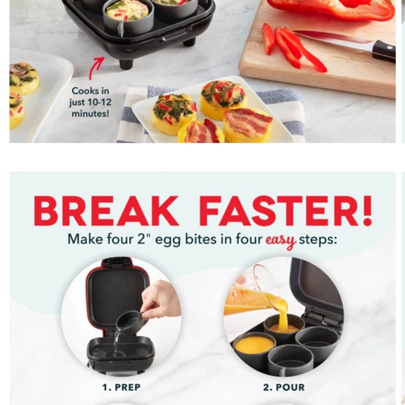 DASH Deluxe Sous Vide Style Egg Bite Maker with Silicone Molds for Breakfast San - Picture 4 of 12